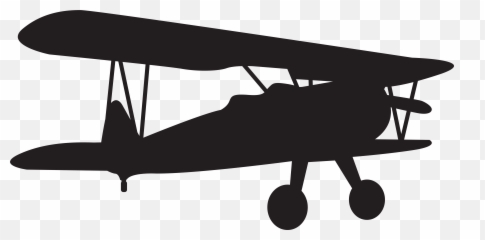 Clip Art Airplane Aircraft Silhouette - Small Plane Emoji