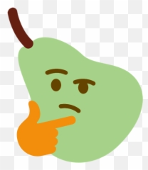 Pearthink - Thinking Emoji Wtf,Pear Emoji