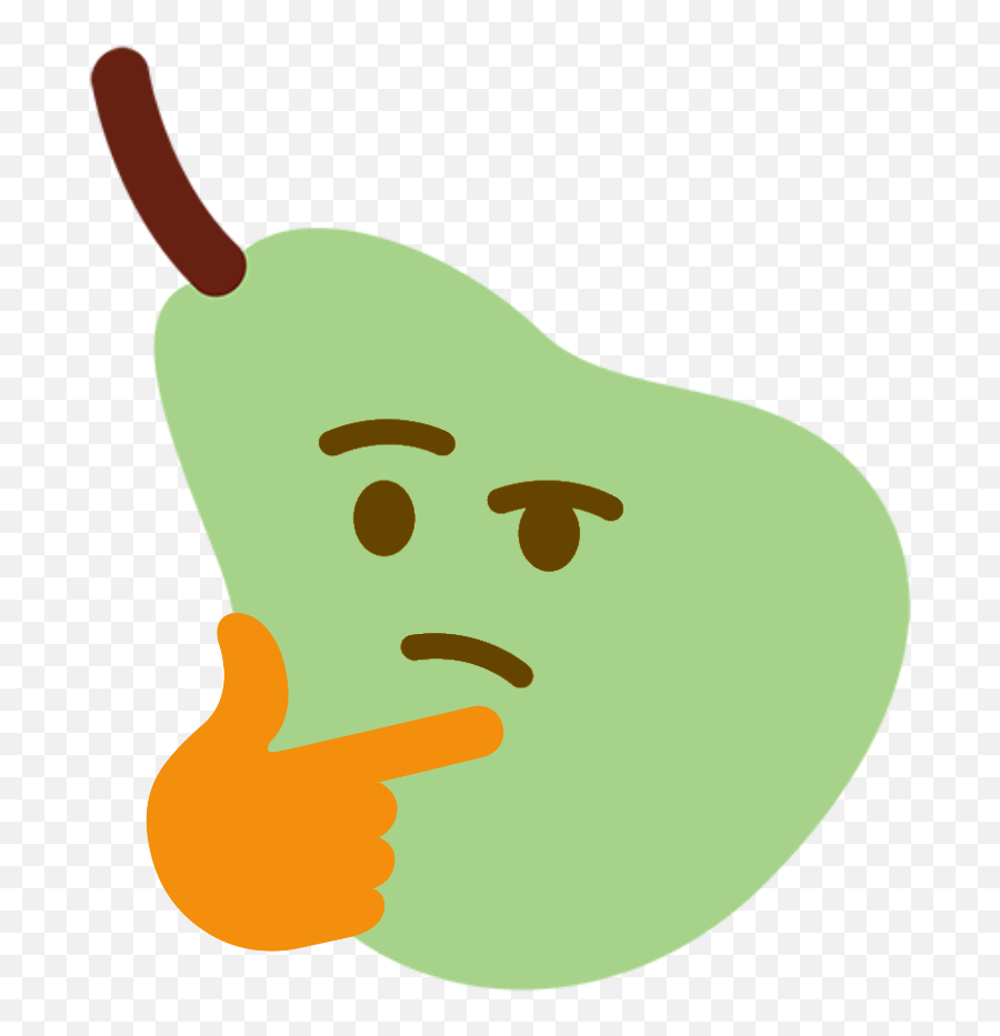 Pearthink - Thinking Emoji Wtf,Pear Emoji