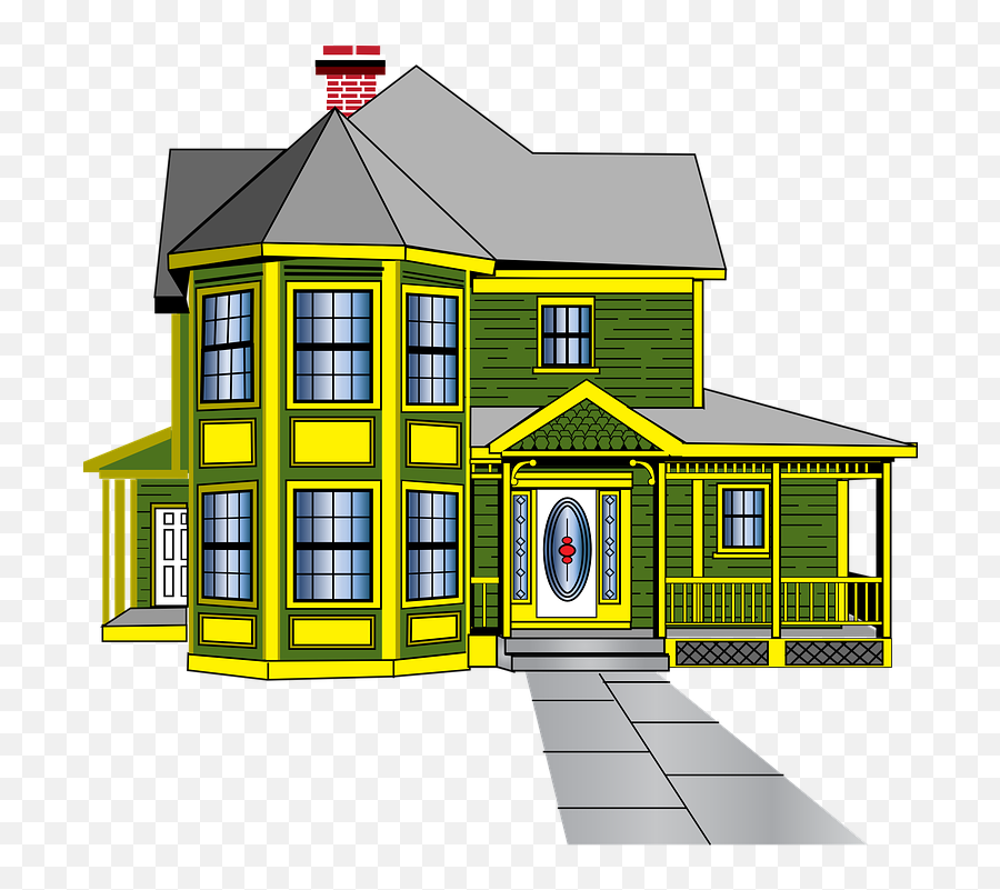 Free Path Arrow Vectors - Green And Yellow House Emoji,Pole And House Emoji