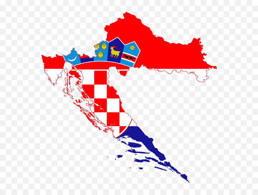 Flag Map Of Croatia - Croatia Flag Map Emoji,Croatia Flag Emoji