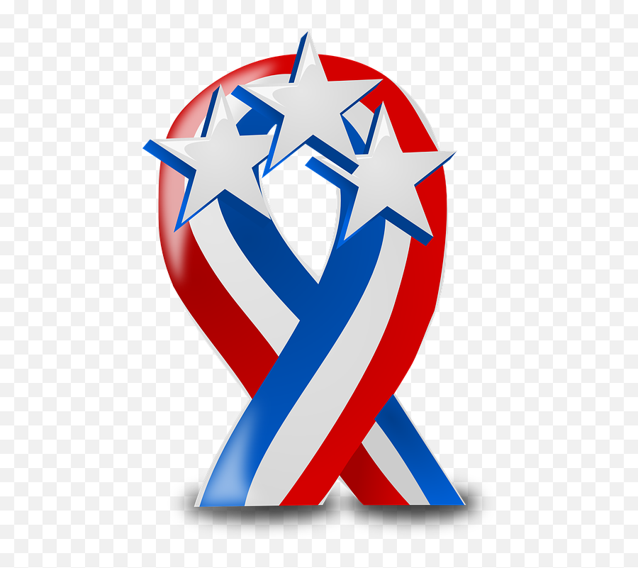 Usa Ribbon Patriotic - Recognition Day Clipart Emoji,Independence Day Emoji