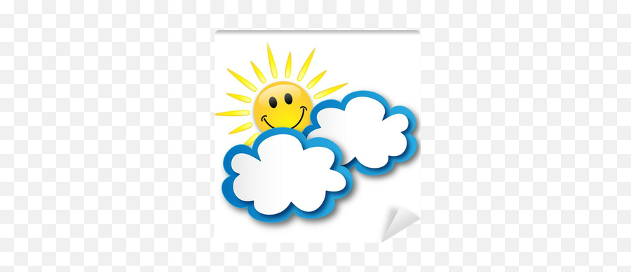 Sunny Spell Sun Clouds Weather Forecast Buttons Symbols Icons Wall Mural U2022 Pixers - We Live To Change Güneli Bulutlu Hava Simgesi Emoji,Weather Emoticon
