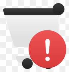 Shopping Cart Alert Icon - Clear Basket Emoji