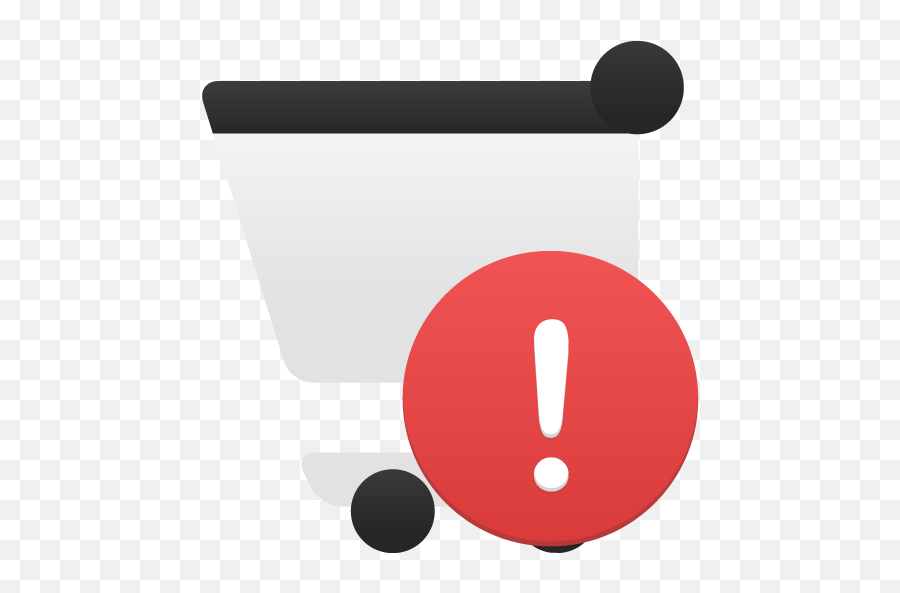 Shopping Cart Alert Icon - Clear Basket Icon Emoji,Alert Emoji