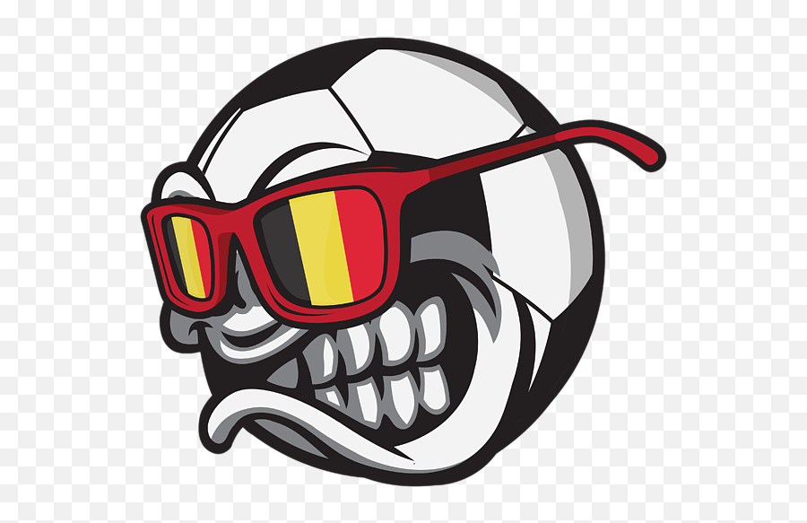 Belgium Angry Soccer Ball With Sunglasses Fanshirt Tote Bag - Illustration Emoji,Soccer Emoticon