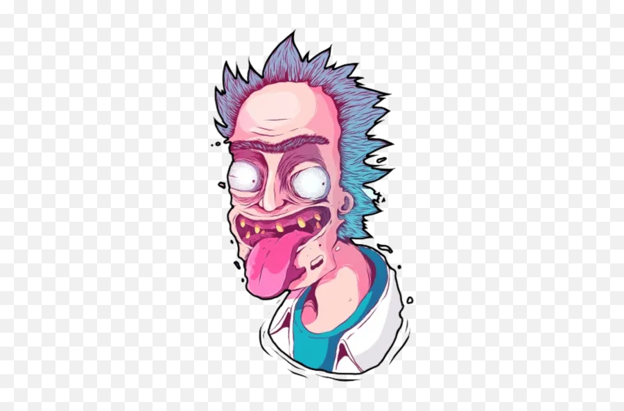 Rick And Morty Zombie Stickers For Whatsapp Emoji,Rick And Morty Emojis