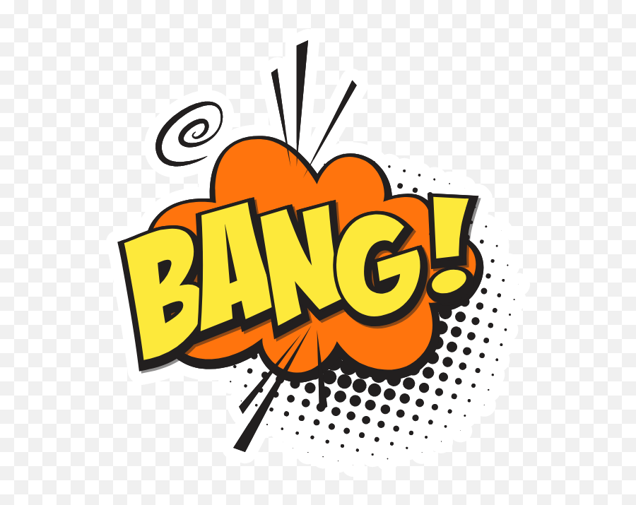 Bang Comics Style Sticker - Sticker Mania Delfood Emoji,Bang Emoji