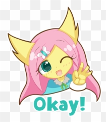 Howxu Fluttershy Cute Emoji - Fictional Character