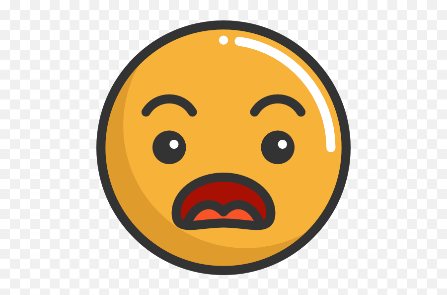 Emoji Feelings Smileys Surprised Angry Emoticons Icon - Cute Face Emoji Transparent,Shocked Emoji