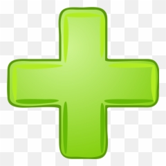 Green Cross - Math Plus Signs Emoji