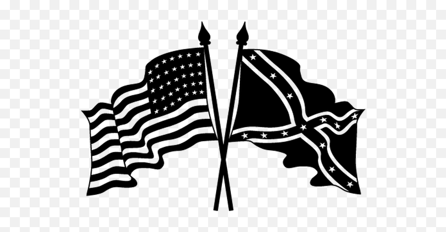 American Flag Waving Png Picture - Confederate Flag And American Flag Black And White Emoji,Confederate Flag Emoji