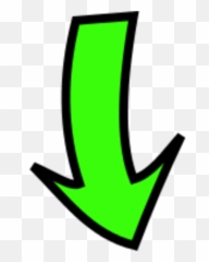 Curved Arrow Clipart Green - Pointing Down Png Emoji