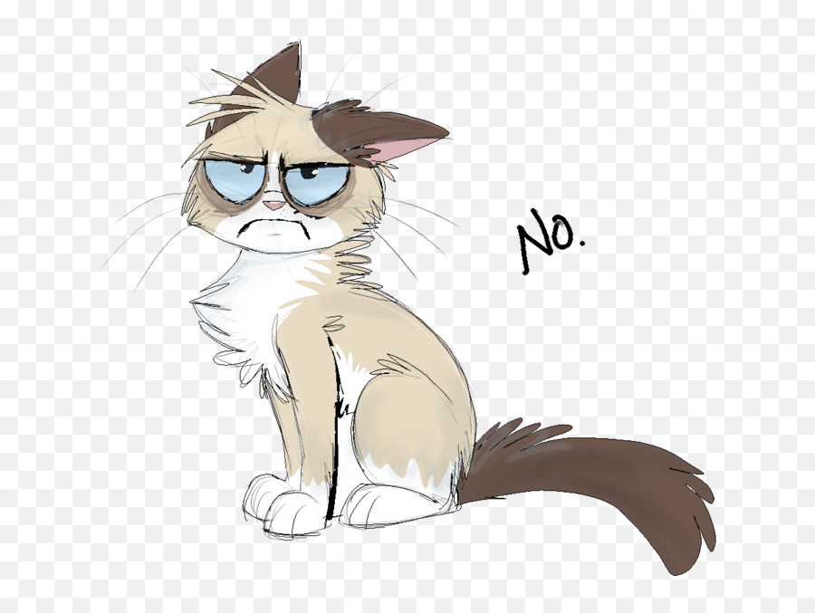 Sad Cat Drawing At Getdrawings - Grumpy Cat Drawing Png Emoji,Sad Cat Emoji