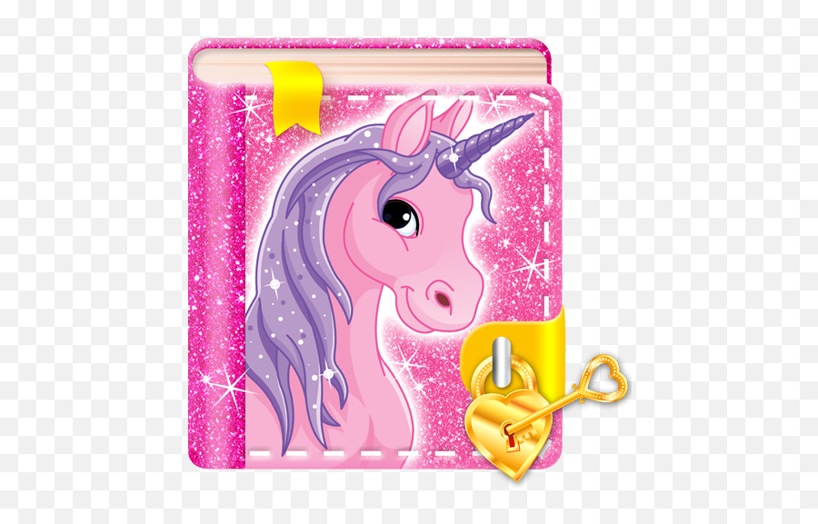 Unicorn Diary With A Lock U2013 Rakendused Google Plays - Mane Emoji,Unicorn Emoticons