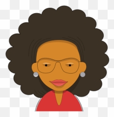 Teacher With Curly Hair Clipart - Vector Png Emoji