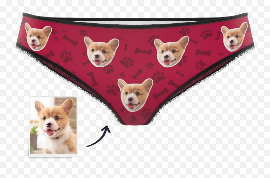 Custom Face Ladies - Panties Emoji,Boxer Dog Emoji