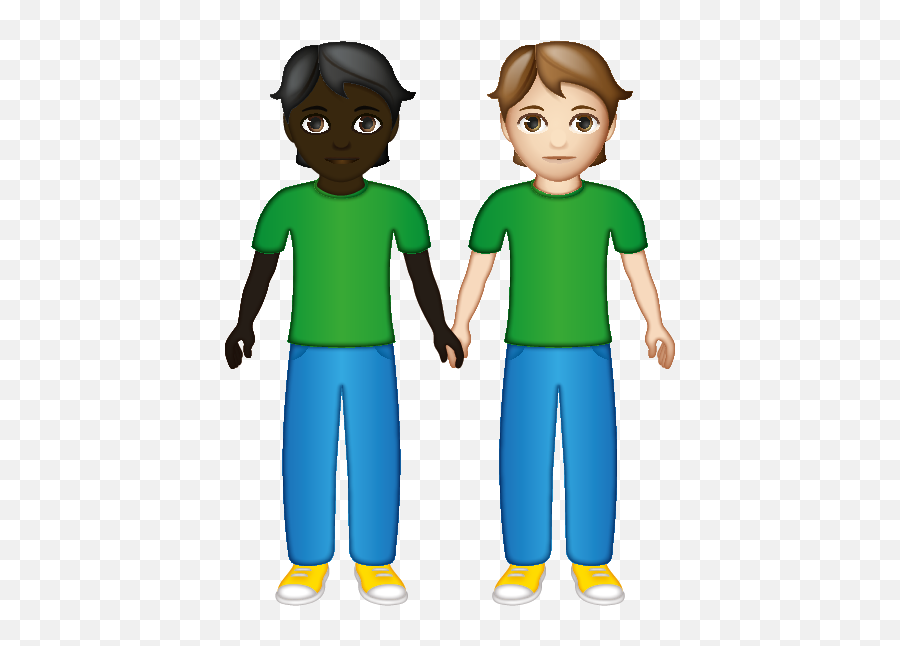 People Holding Hands - Cartoon Emoji,Hands Over Head Emoji