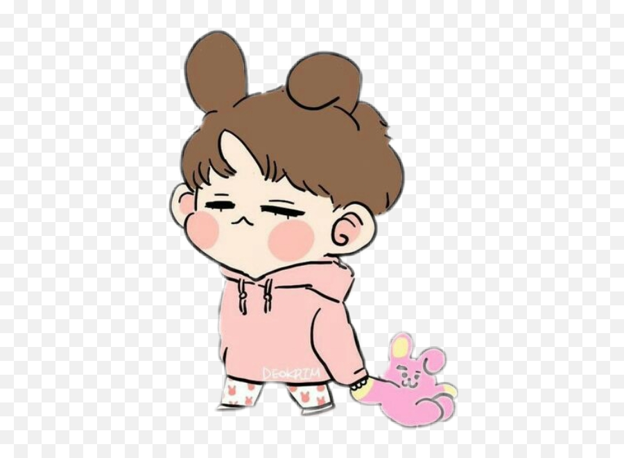 Kookie Cooky Bts Bt21 Cute - Sticker By Mlppusheen Jeon Jungkook Bts Fanart Emoji,Bt21 Emoji