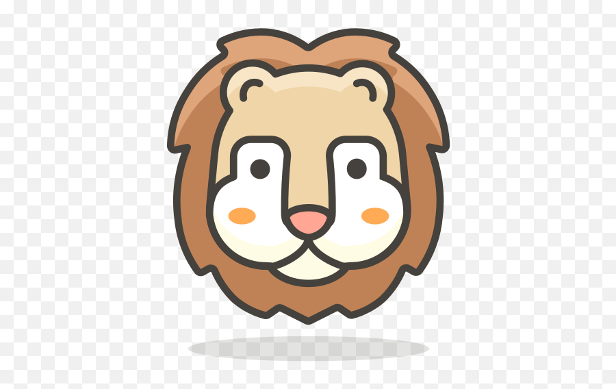 Lion Face Free Icon Of 780 Free Vector - Leao Png Icon Emoji,Lion Emoticon