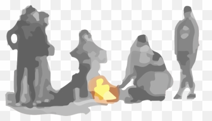 Hd Png Download - Camp Fire Silhouette People Emoji,Is There A Campfire Emoji