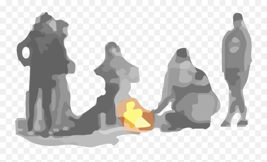 Hd Png Download - Camp Fire Silhouette People Emoji,Is There A Campfire Emoji