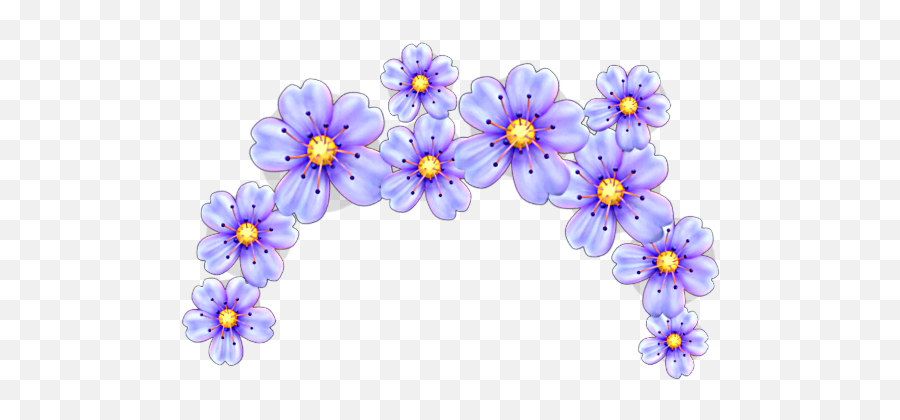 Blue Flower Crown Blueflowercrown Emoji Sticker Iphone - Emoij Flower Crown Png,Flower Crown Emoji