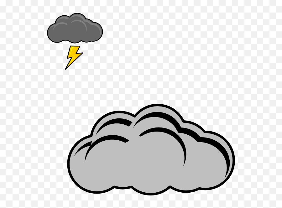 Lightning Clipart Thundercloud - Clipart Rain Emoji,Thunder Cloud Emoji