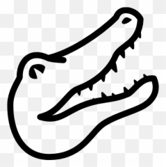 Animals Alligator Icon - Alligator Head Drawing Simple Emoji,Flag Alligator Emoji
