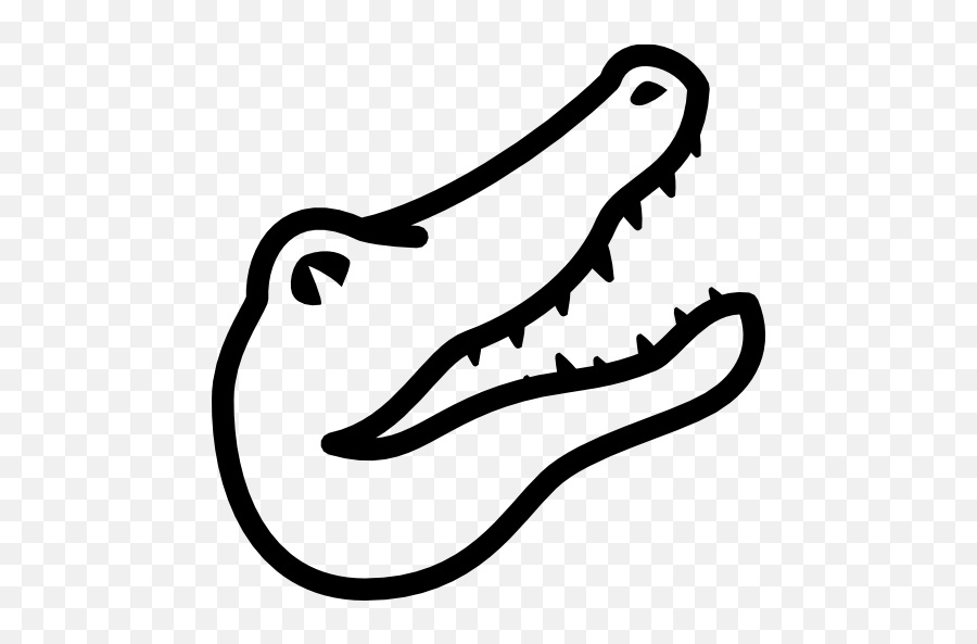Animals Alligator Icon - Alligator Head Drawing Simple Emoji,Flag Alligator Emoji