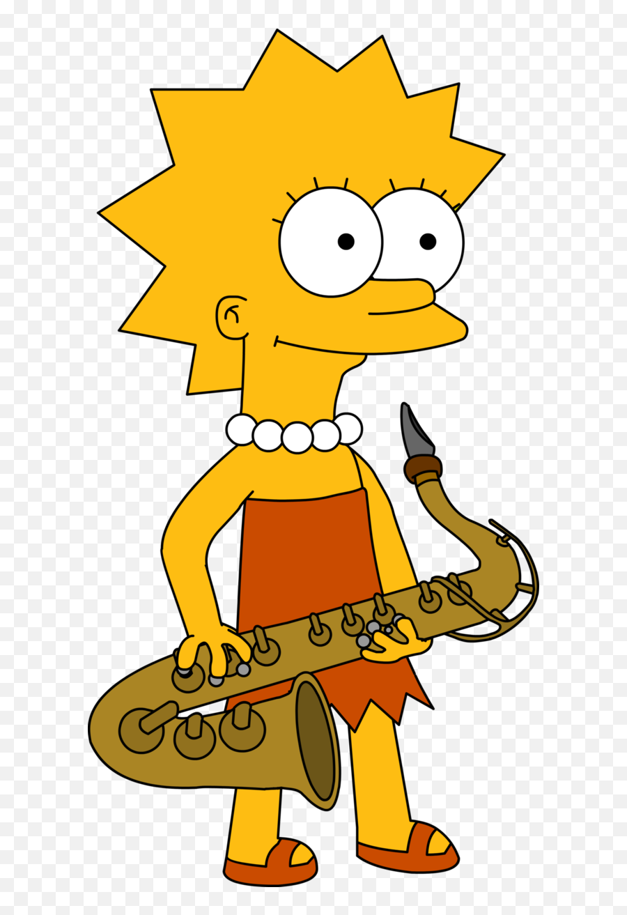 Lisa Simpson - Lisa Simpson With Saxophone Emoji,Sax Emoji
