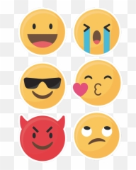 Emoji Set Iphone Business Sticker - Smiley