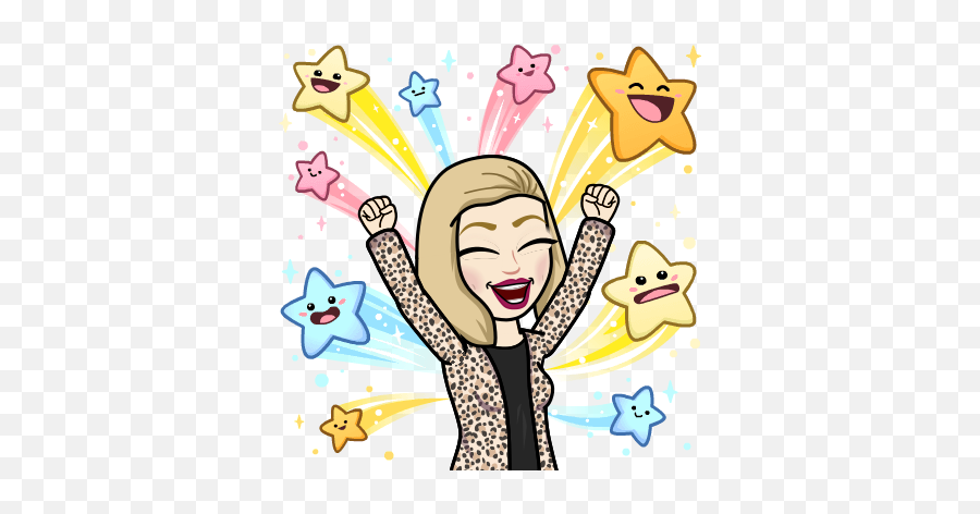 Social Good - Bitmoji Happy With Stars Emoji,Star Power Emoji