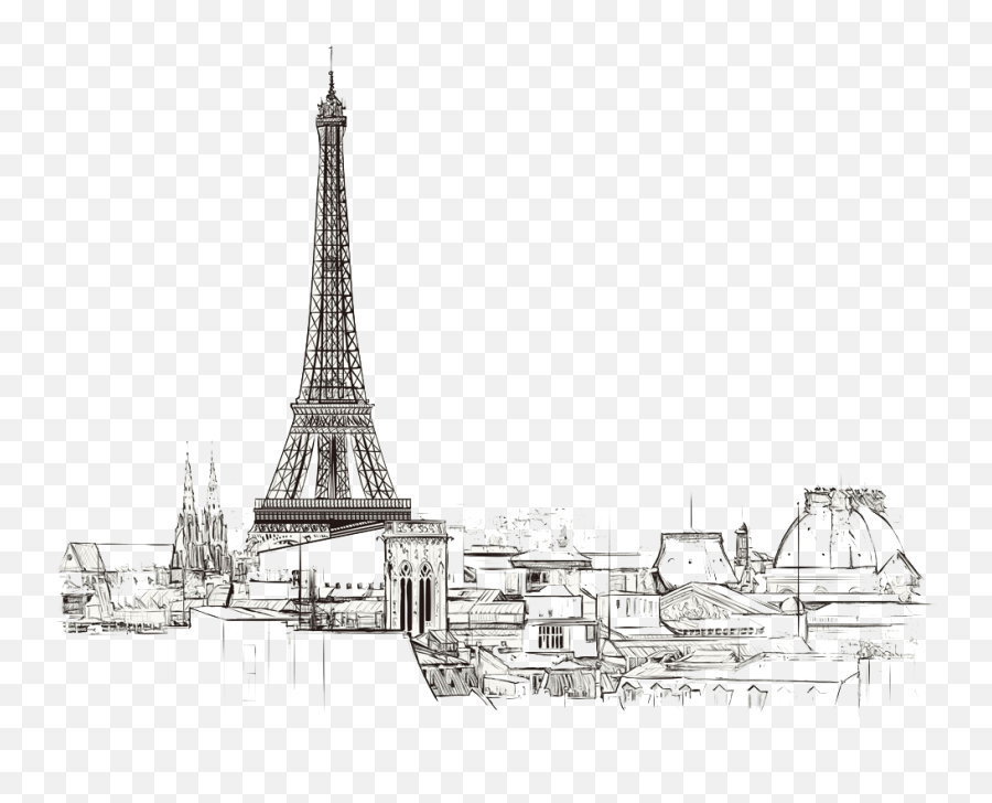 Eiffel Tower - Paris Drawing Png Emoji,Is There An Eiffel Tower Emoji