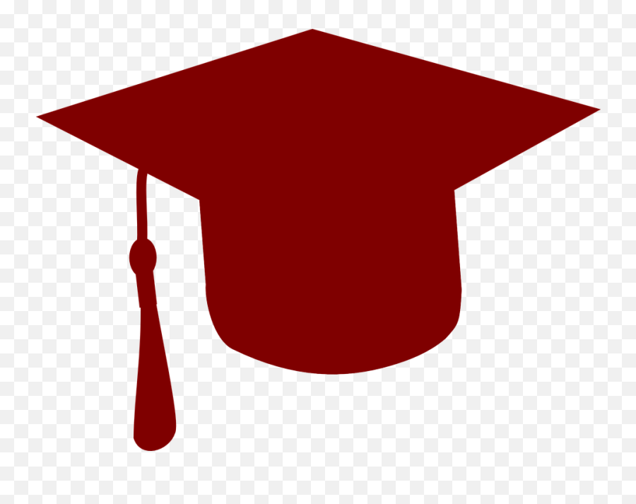 College Graduation Hat - Maroon Graduation Cap Clipart Emoji,Cap And Gown Emoji