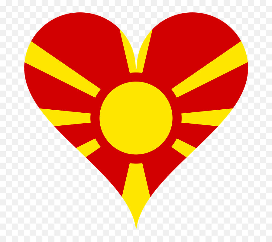 Heart Flag Macedonia - Flag Makedonia Png Emoji,Macedonian Flag Emoji