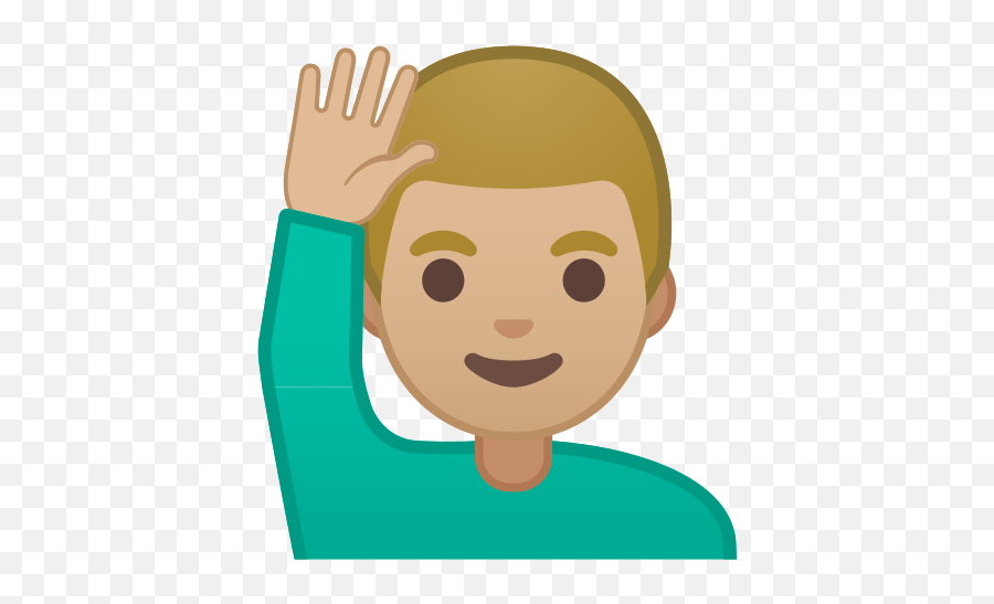 Emoji With Medium - Persons Emoji Hand Up,Woman Raising Hand Emoji