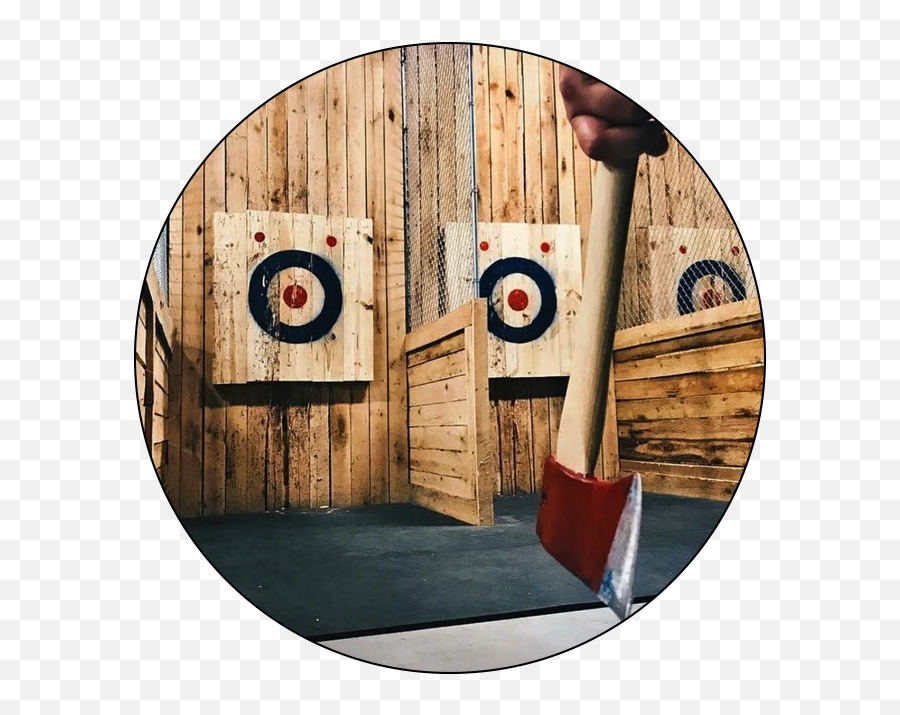 Axe Throwing Logo Trophy With Metal - Plywood Emoji,Throwing Star Emoji