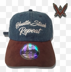 Hustle Stash Repeat Blk Dad Hat - Baseball Cap Emoji,Emoji Dad Cap