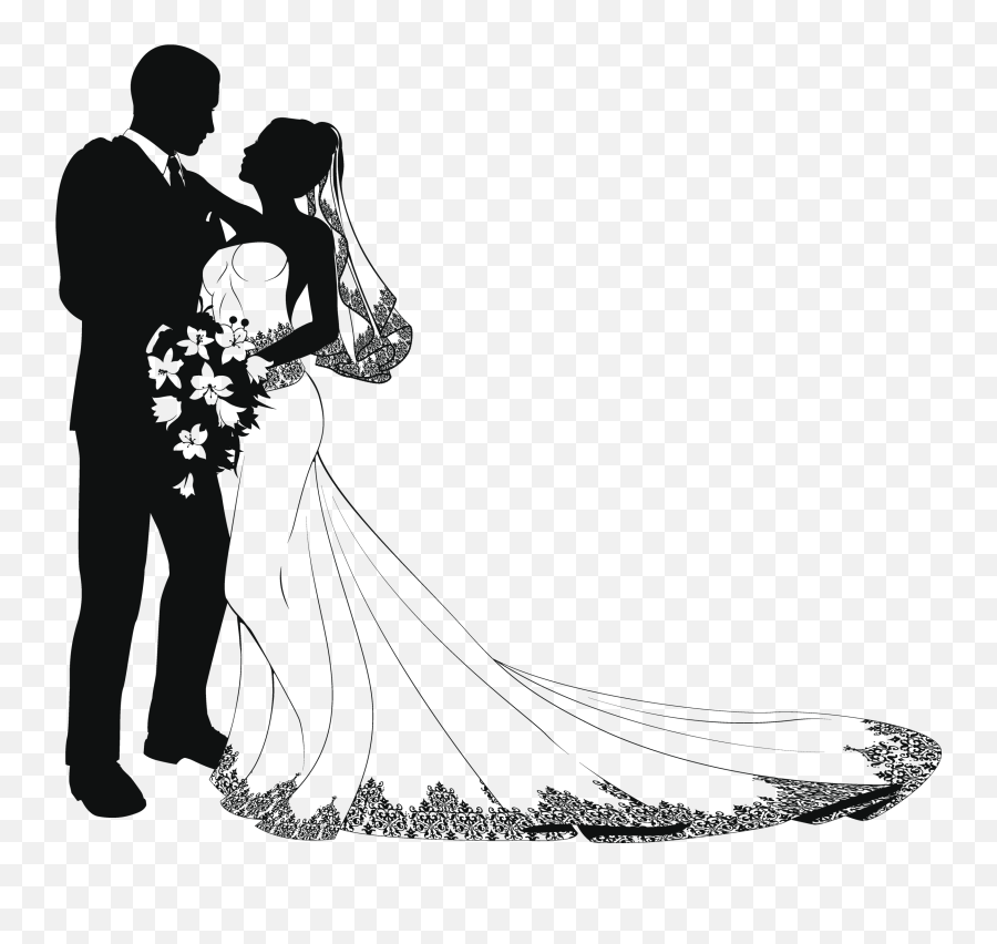 Wedding Drawing Bride Clip Art - Groom And Bride Clipart Emoji,Bride Emoticon