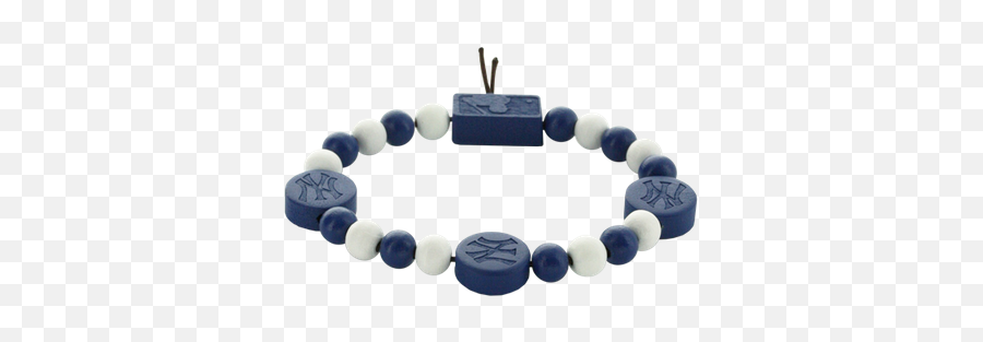 Wood Beads Hip Bracelet Ny Yankees - Bracelet Emoji,Sweat Bead Emoji