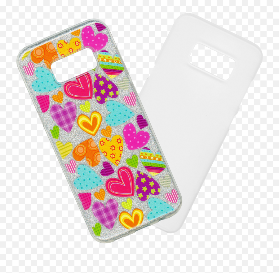 Samsung Galaxy S8 Mm Hearts Glitter - Mobile Phone Case Emoji,Ar Emoji S10