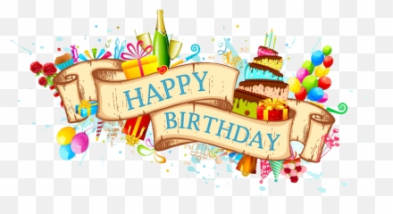 Happy Happybirthday Balloon Logo Cake - Birthday Design Png Emoji