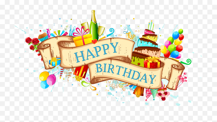 Happy Happybirthday Balloon Logo Cake - Happy Birthday Design Png Emoji,Emoji Cake Party