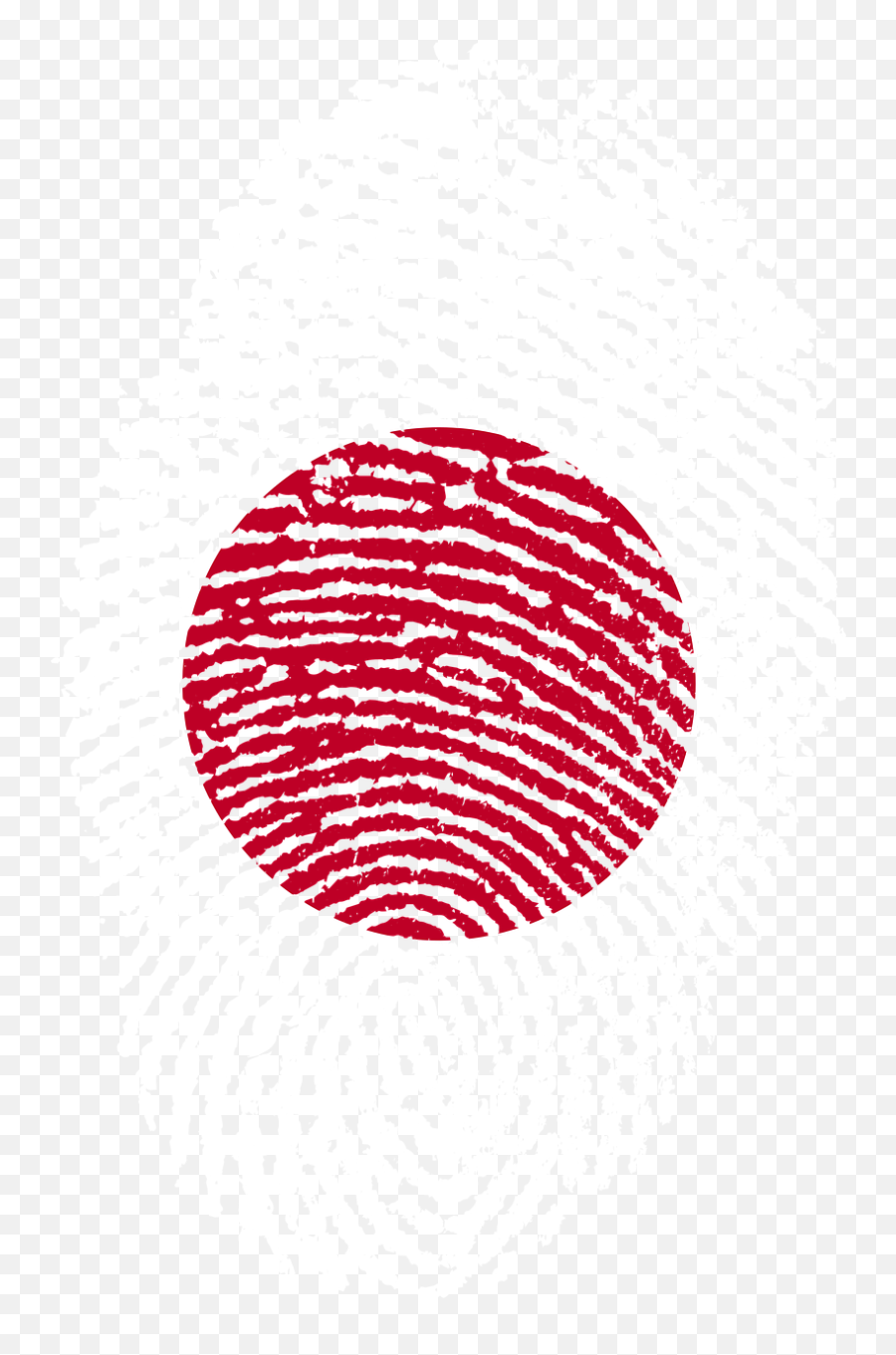 Japan Flag Fingerprint Country Pride - Transparent Japanese Sun Png Emoji,Pride Flag Emojis