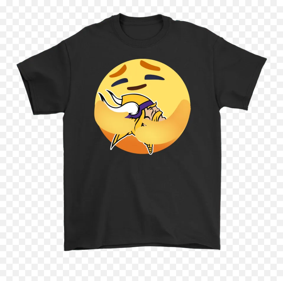Love The Minnesota Vikings Love Hug Facebook Care Emoji Nfl Shirts - Gianna Bryant Basketball T Shirt,Death Face Emoji