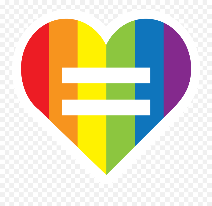 Rainbow Heart With Equal Sign - Transparent Equality Heart Emoji,Rainbow Heart Emoji