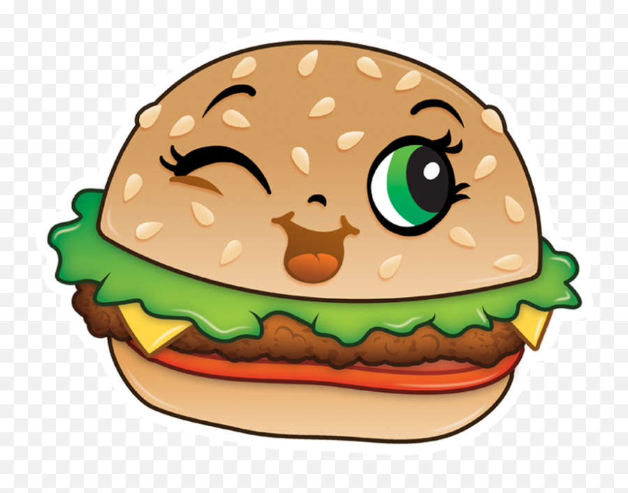 Smiley Face With Sunglasses Clipart - Burger Emoji With Face,Cheeseburger Emoji