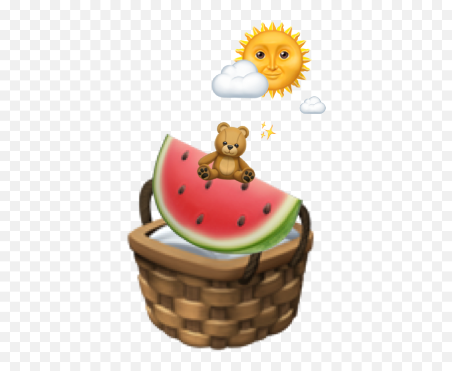 Cute Sunshine Picnic Bucket Sticker By Rqrubybyjen - Png Emoji,Bucket Emoji