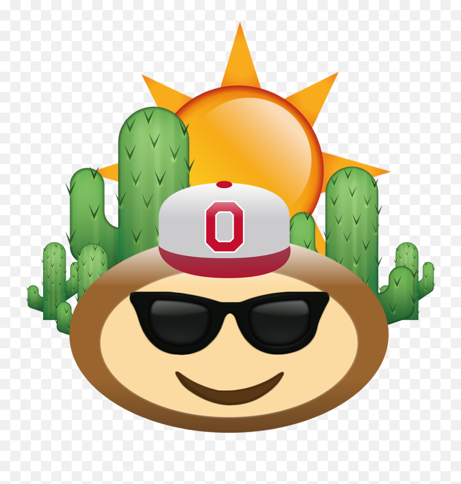 Use Ohio State Emojis To Root For The Buckeyes On Their - Clipart Transparent Background Sun Cartoon Png,Ohio State Emoji